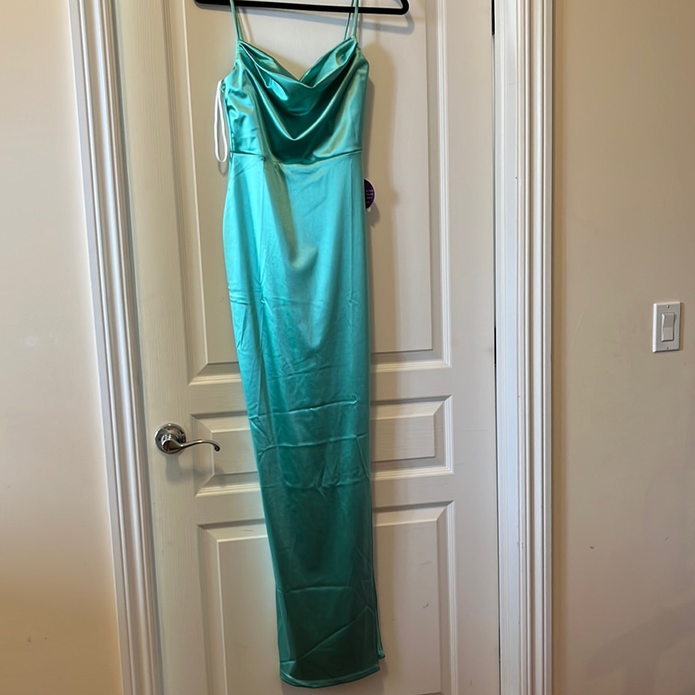 Windsor Lola High Slit Dress (Size S) - Mint